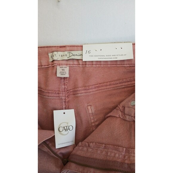 Est 1948 Denim Women's Mid Rise Jeans Size 16 Pink NWT - Picture 7 of 15